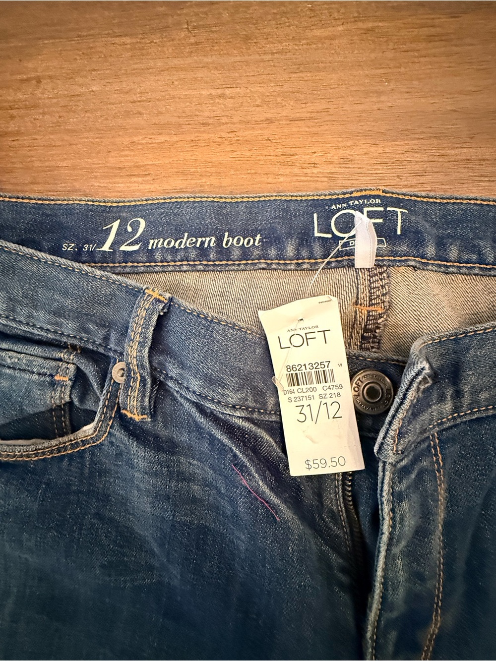 LOFT Bootcut Jeans in Medium Blue Wash - Picture 7 of 9